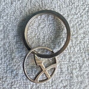 Zodiac Silver Keychain Ring Saggitarius